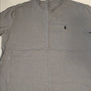 Grey Vneck Polo Tshirt